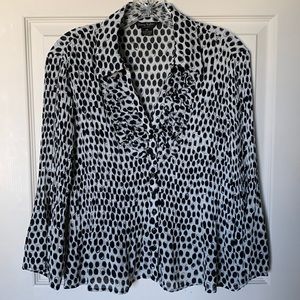 Black and White Blouse